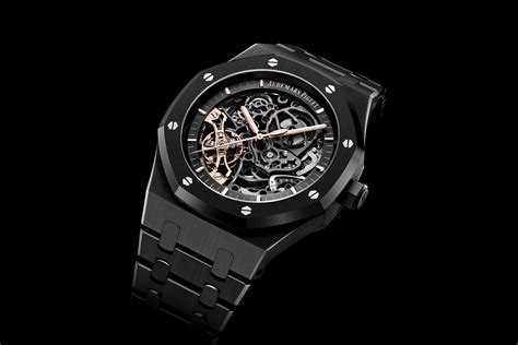 audemars piguet gold and black|audemars piguet black ceramic skeleton.